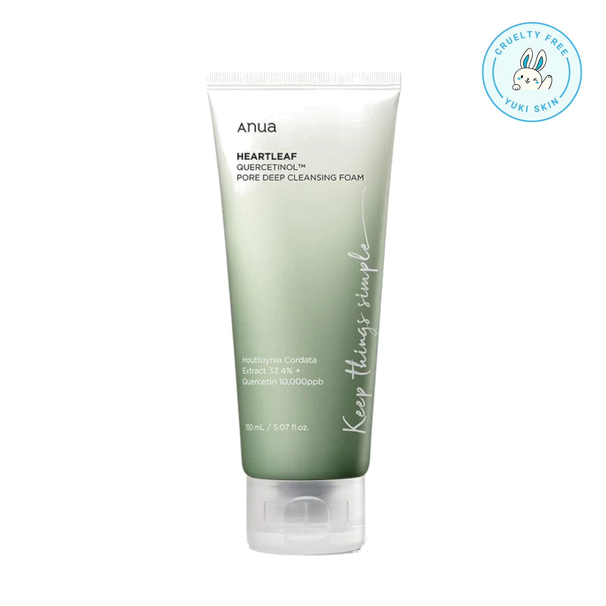 ANUA Heartleaf Quercetinol Pore Deep Cleansing Foam 150ml - Yuki Skin