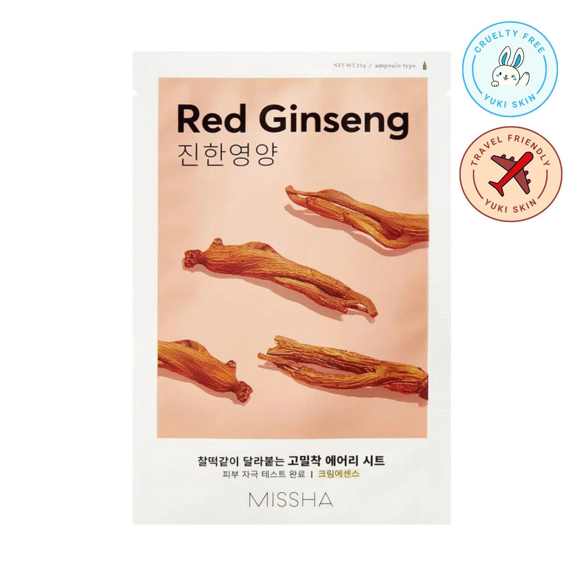 MISSHA Airy Fit Sheet Mask [Red Ginseng] - Yuki Skin